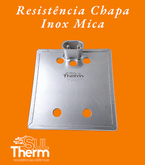 RESISTÊNCIA CHAPA INOX COM FURO